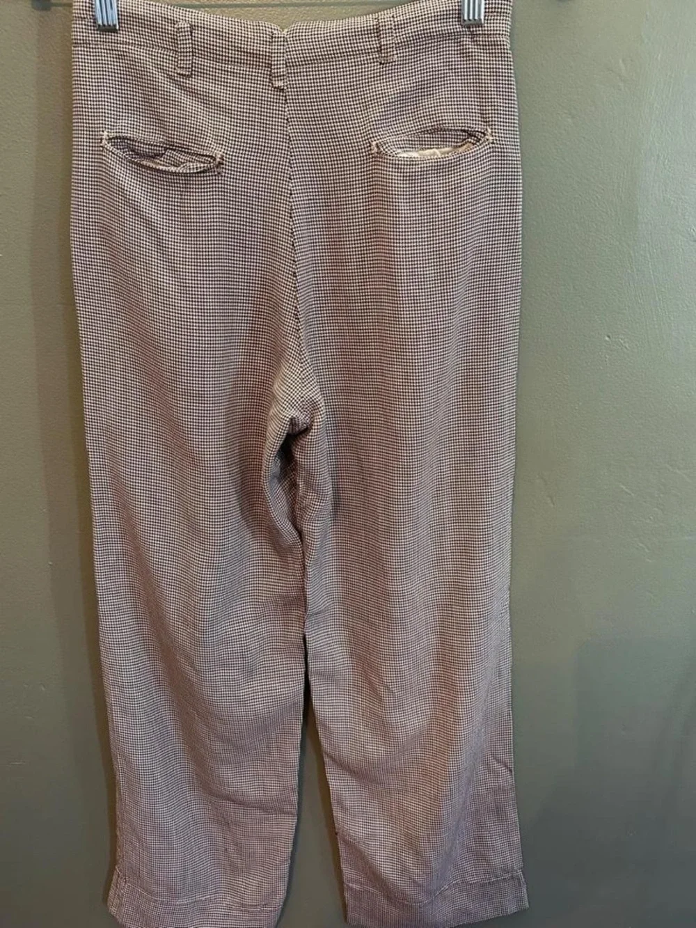 True Vintage 1950s Spree Togs Micro Houndstooth Pattern Womens Trousers Size 12